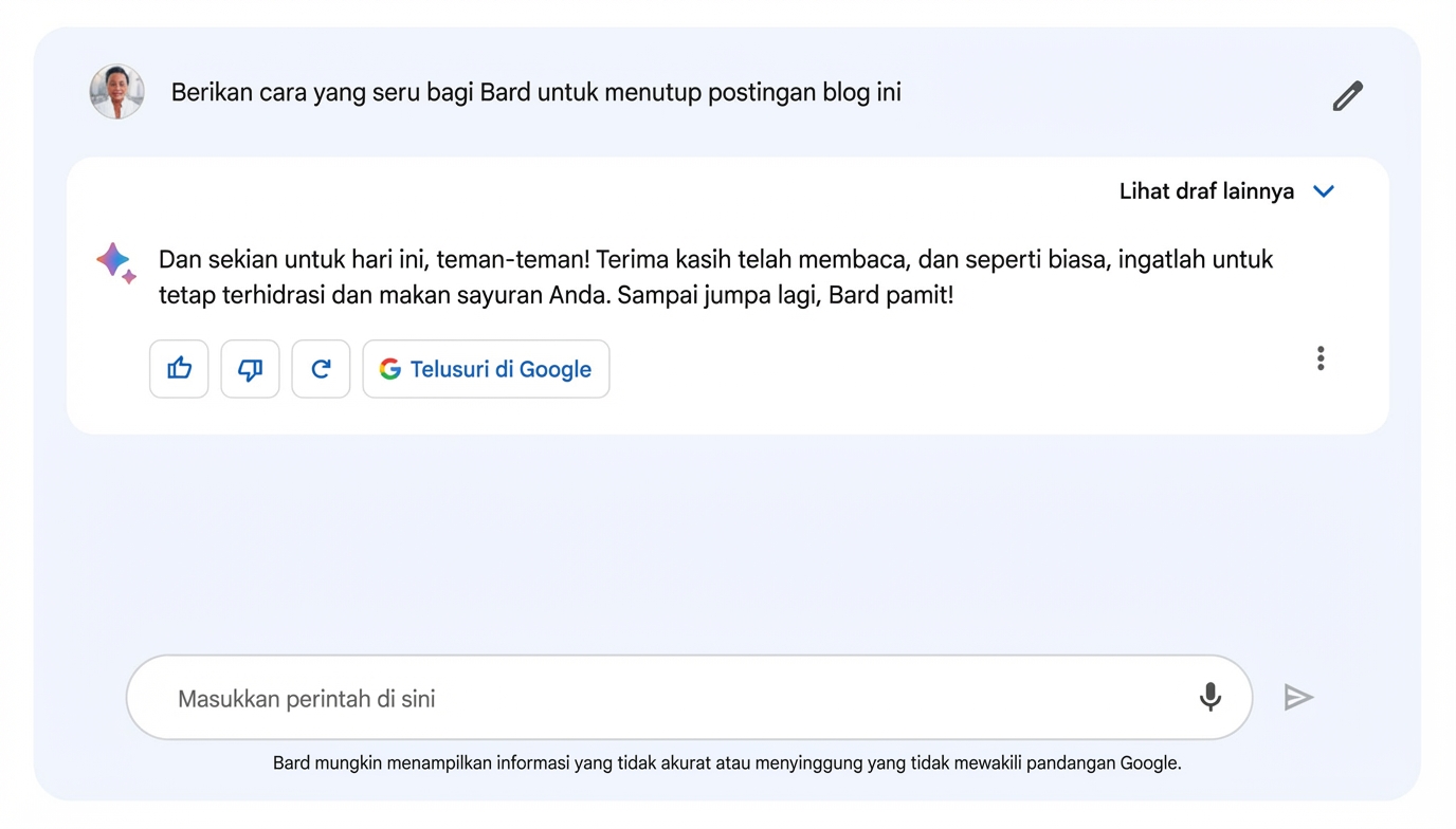 Gambar chatbot Bard milik Google