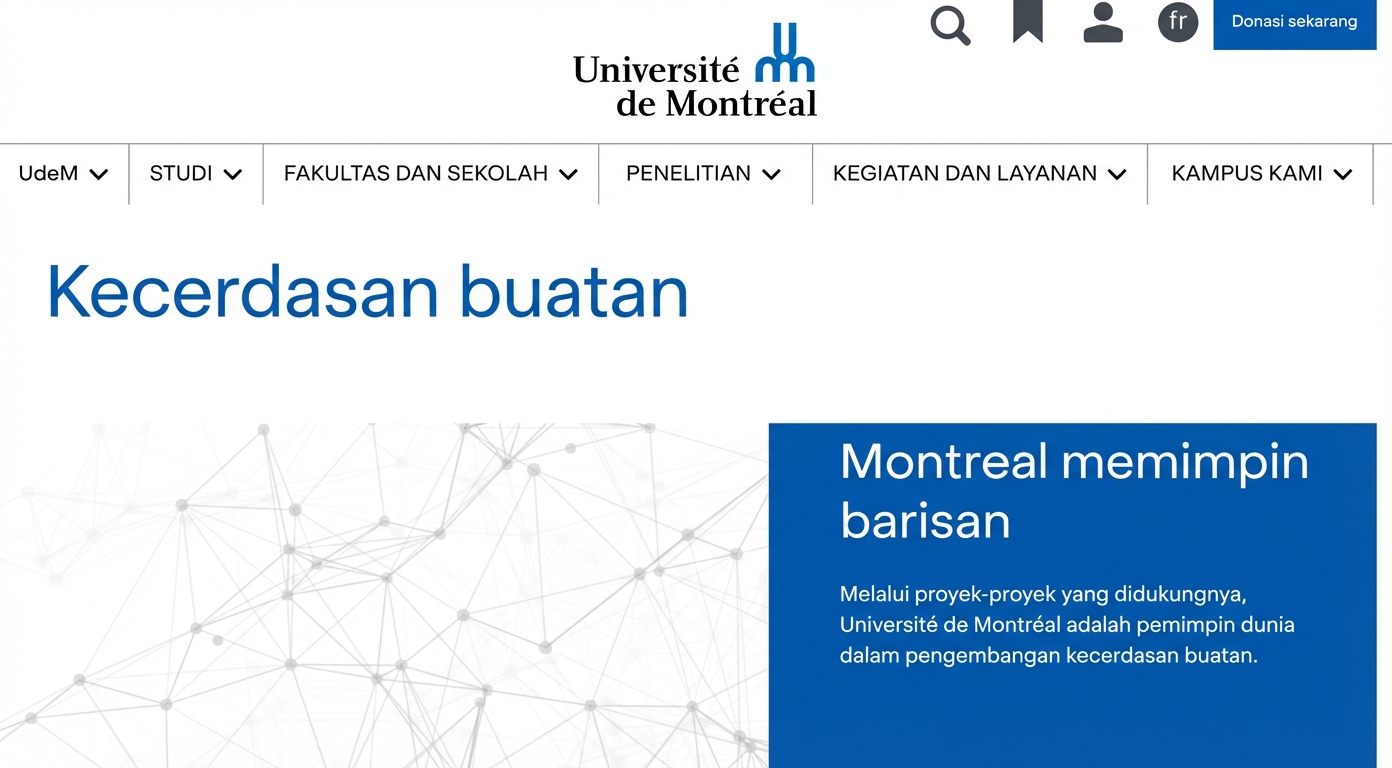 Beranda pusat AI Universitas Montreal