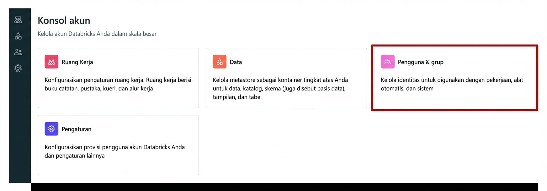 Pengguna Konsol Akun