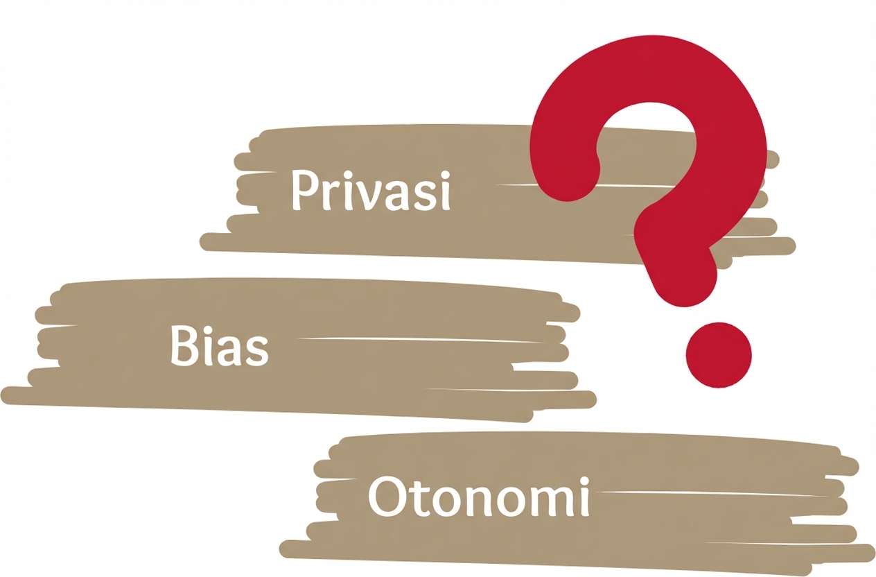 Ilustrasi tantangan etika yang muncul.