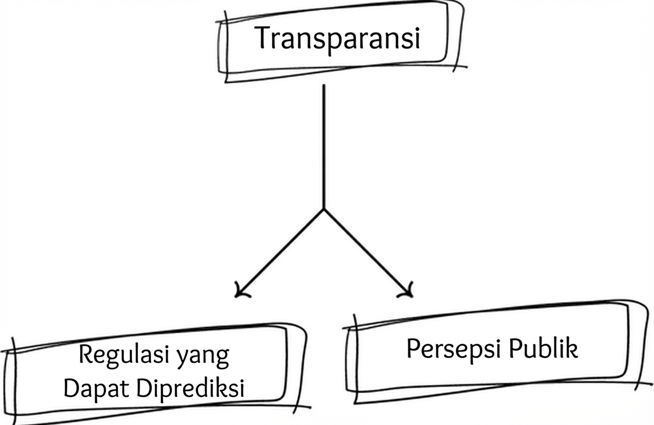Diagram alir yang menggambarkan manfaat yang diperoleh dengan menerapkan transparansi.