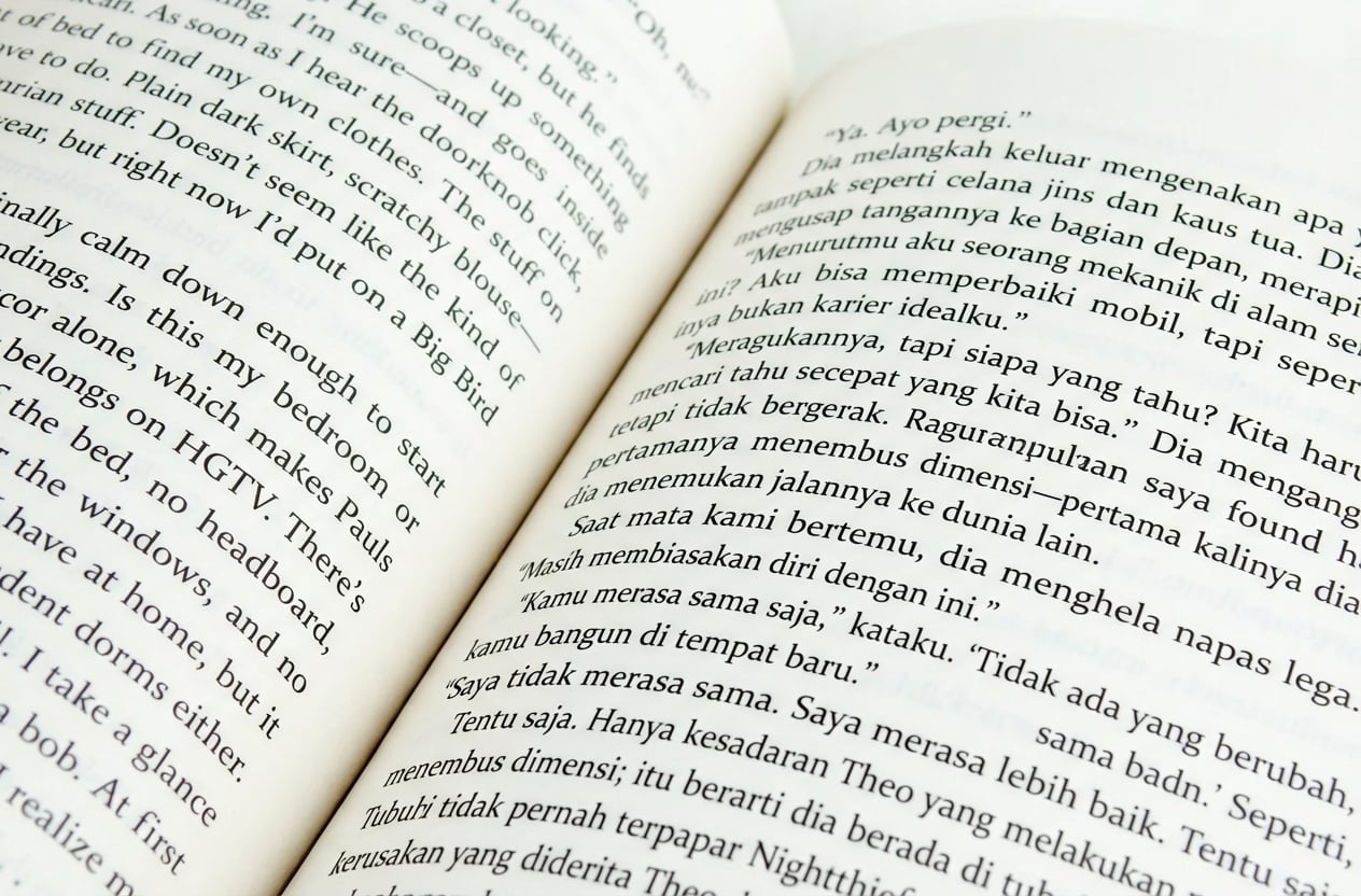Sebuah buku terbuka.