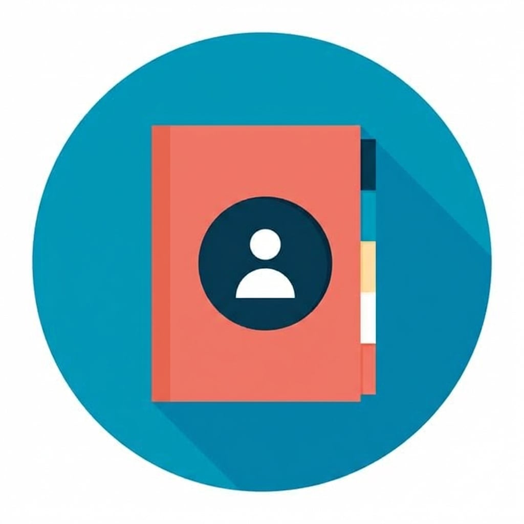 Gambar kartun sebuah buku alamat