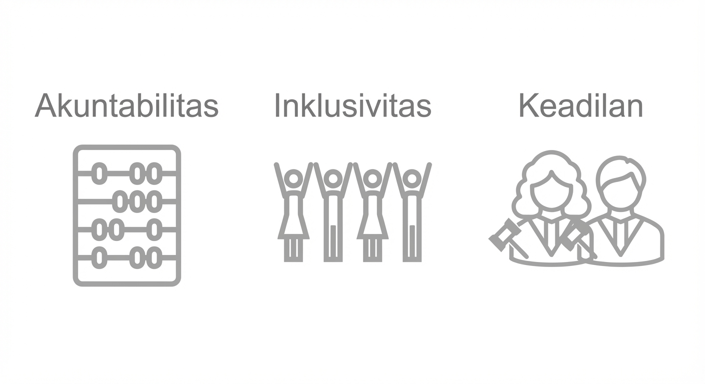 Dua hakim dengan kata "Keadilan".