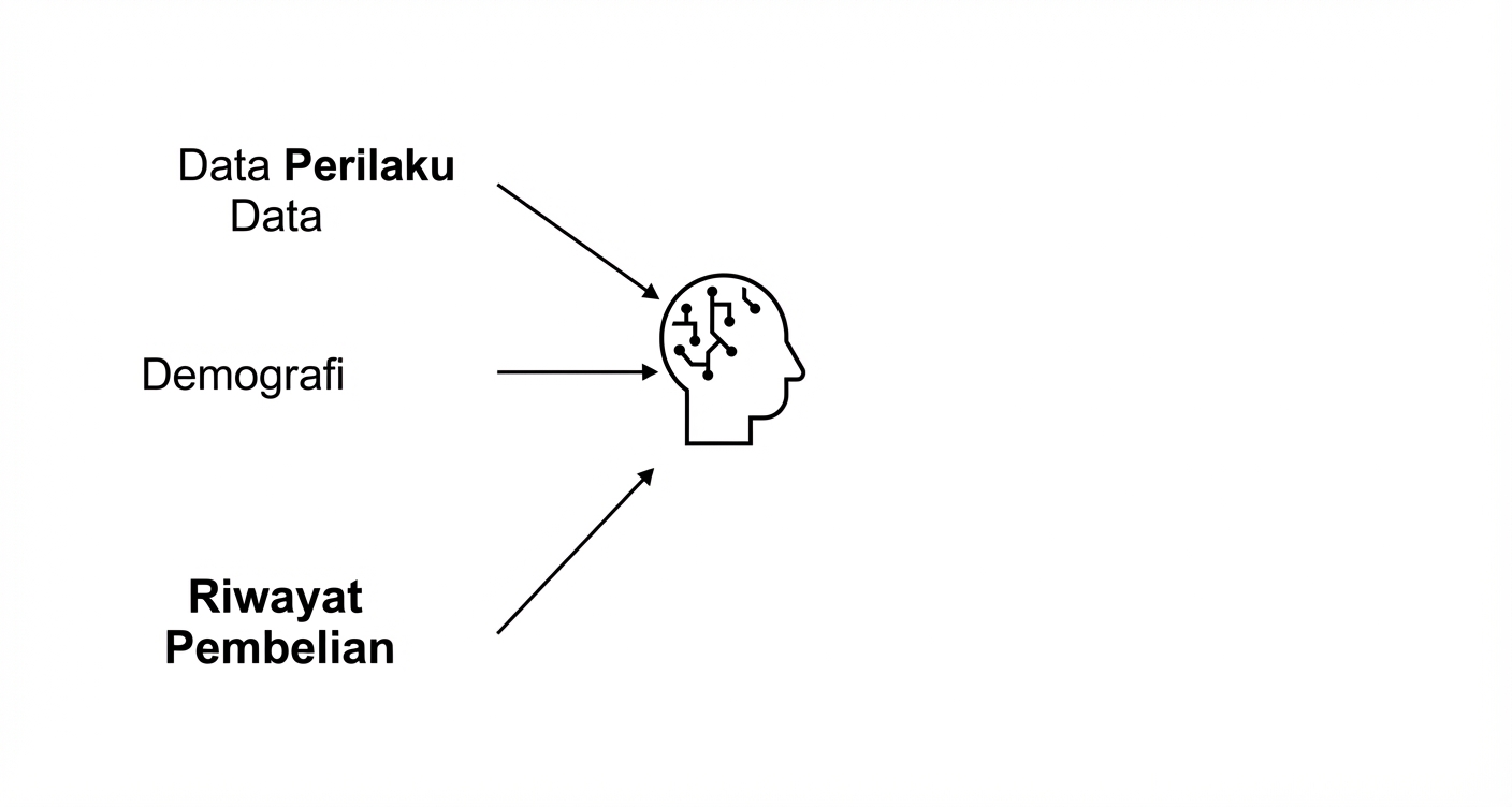 Data Perilaku, Demografi, dan data Riwayat Pembelian yang digunakan dalam AI.