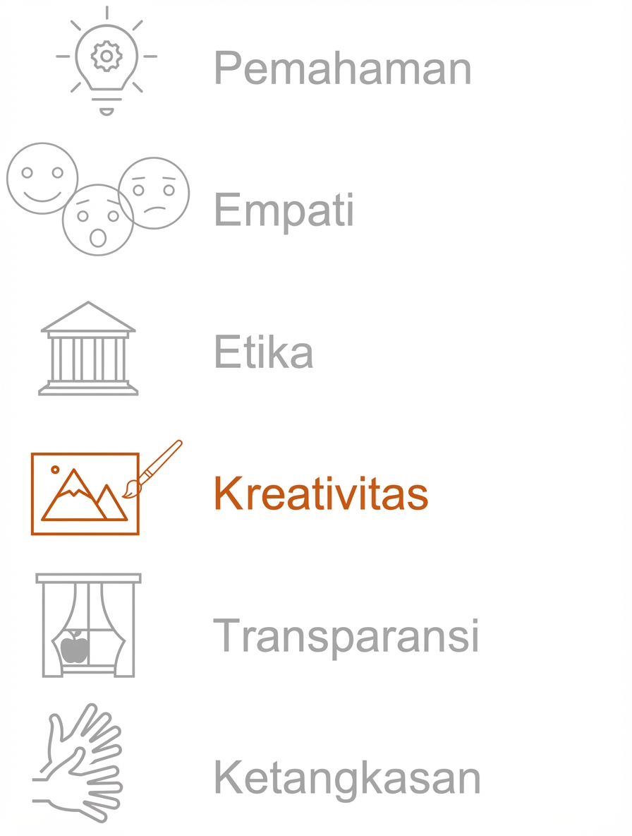 Menyoroti kreativitas.