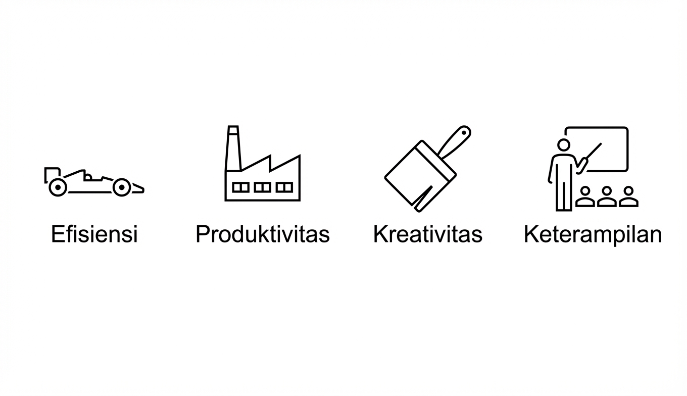 Efisiensi. Produktivitas. Kreativitas. Peningkatan Keterampilan.