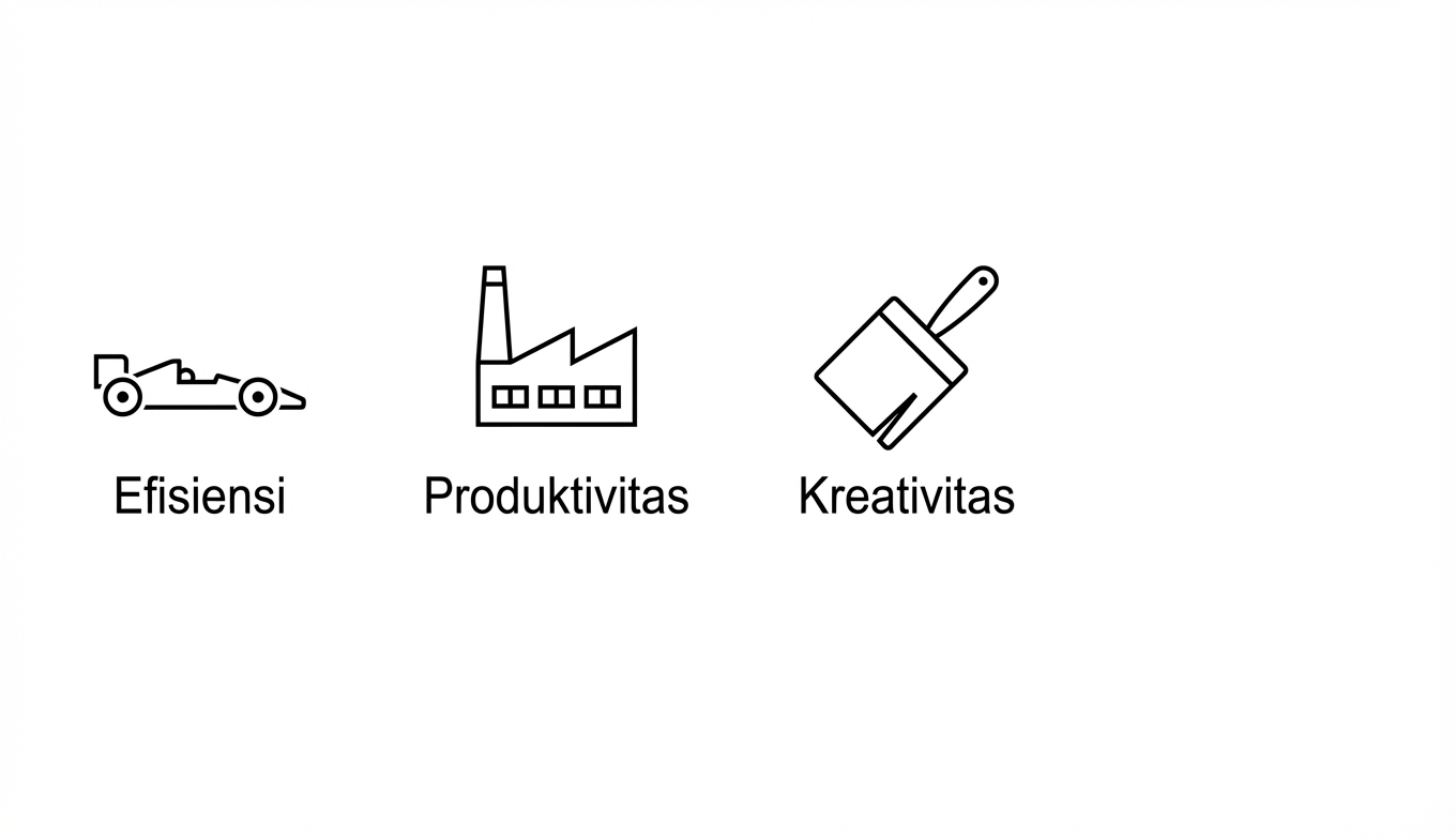 Efisiensi. Produktivitas. Kreativitas.