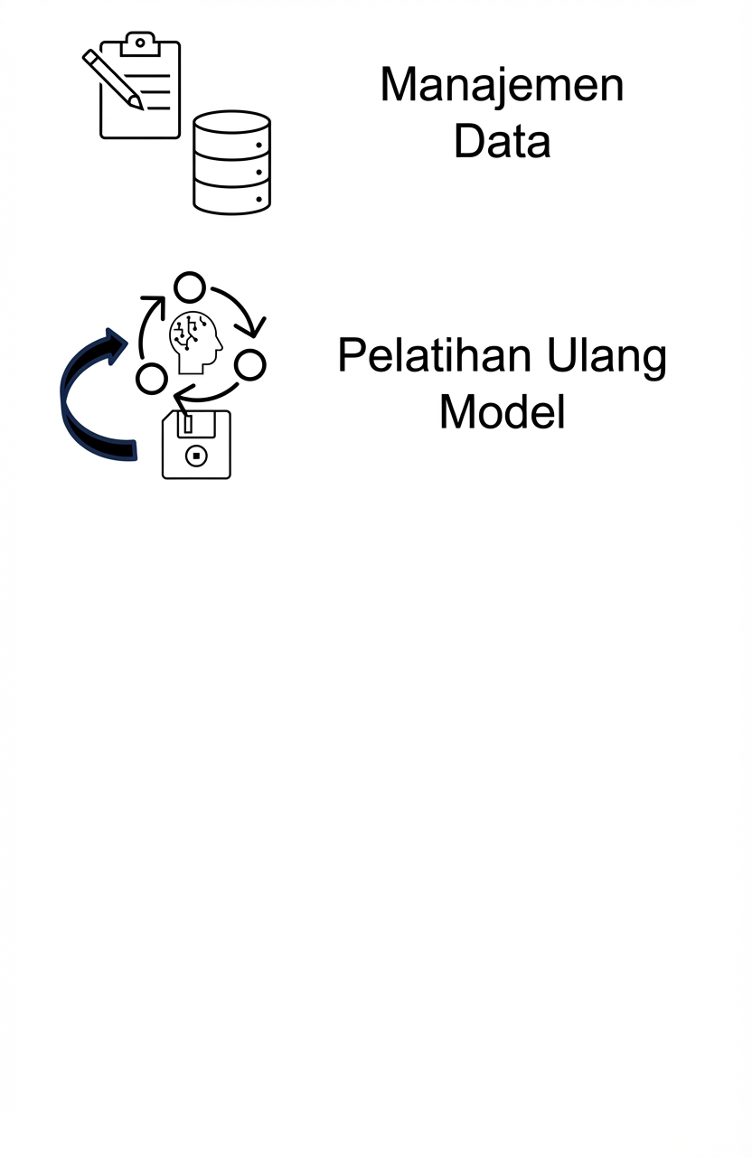 Pelatihan ulang model dan pencatatan.