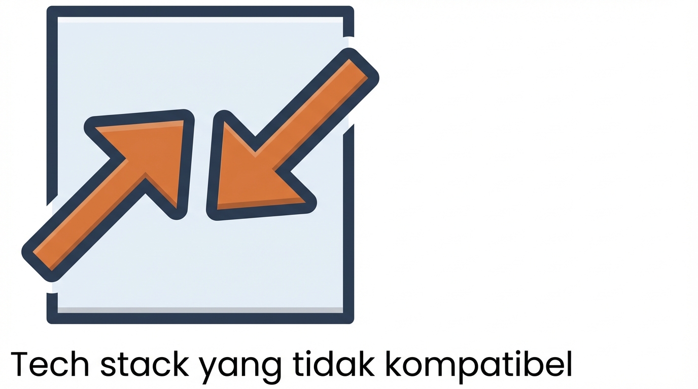 Tumpukan teknologi tidak kompatibel