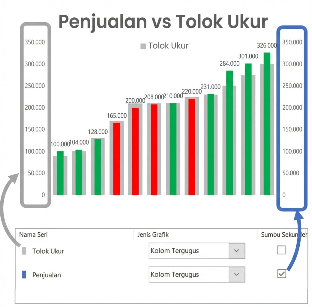 Contoh bullet chart
