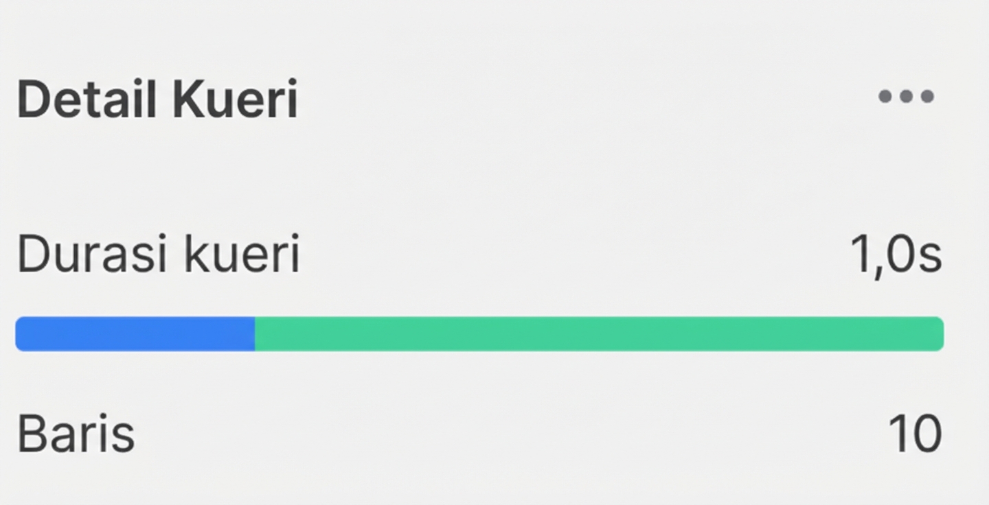 Detail query: waktu dan baris dengan LIMIT 10