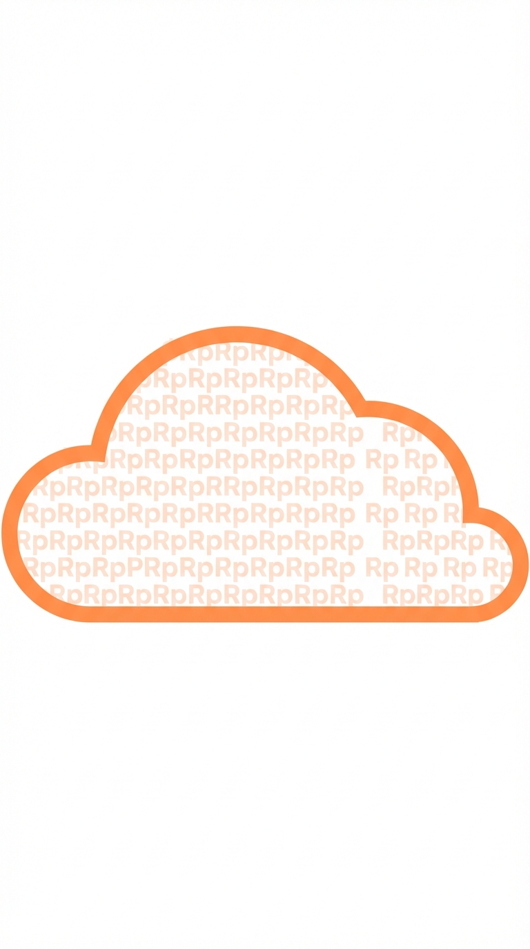 Ikon cloud dengan tanda dolar di dalamnya