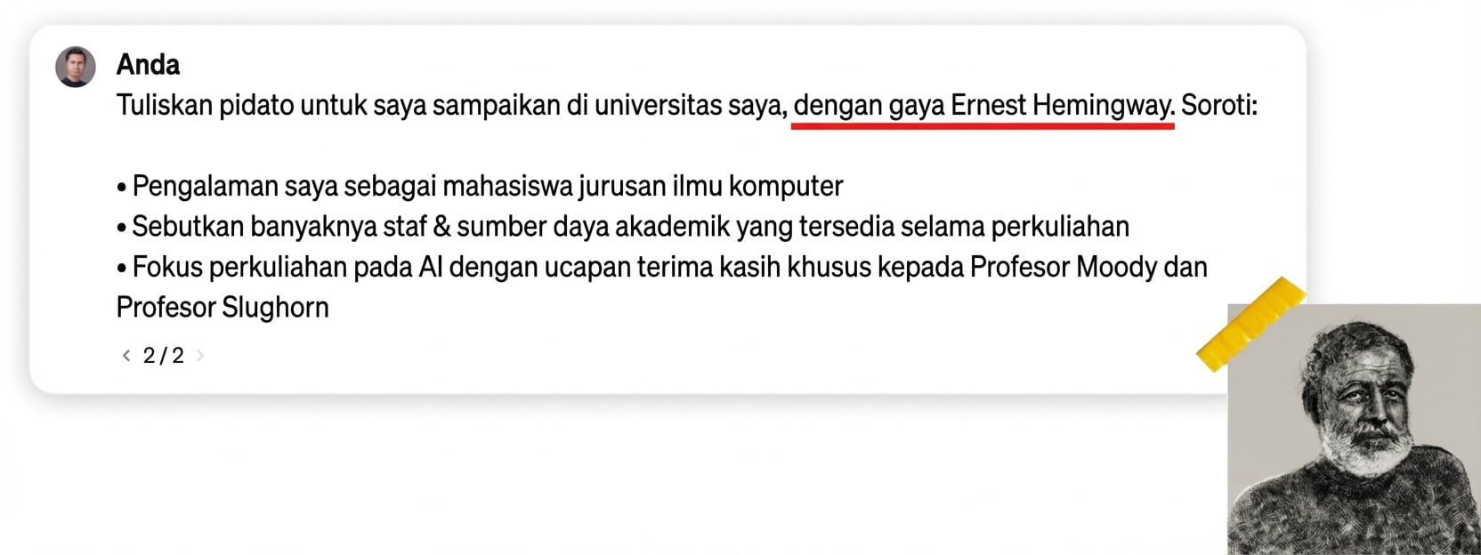 Foto Ernest Hemingway