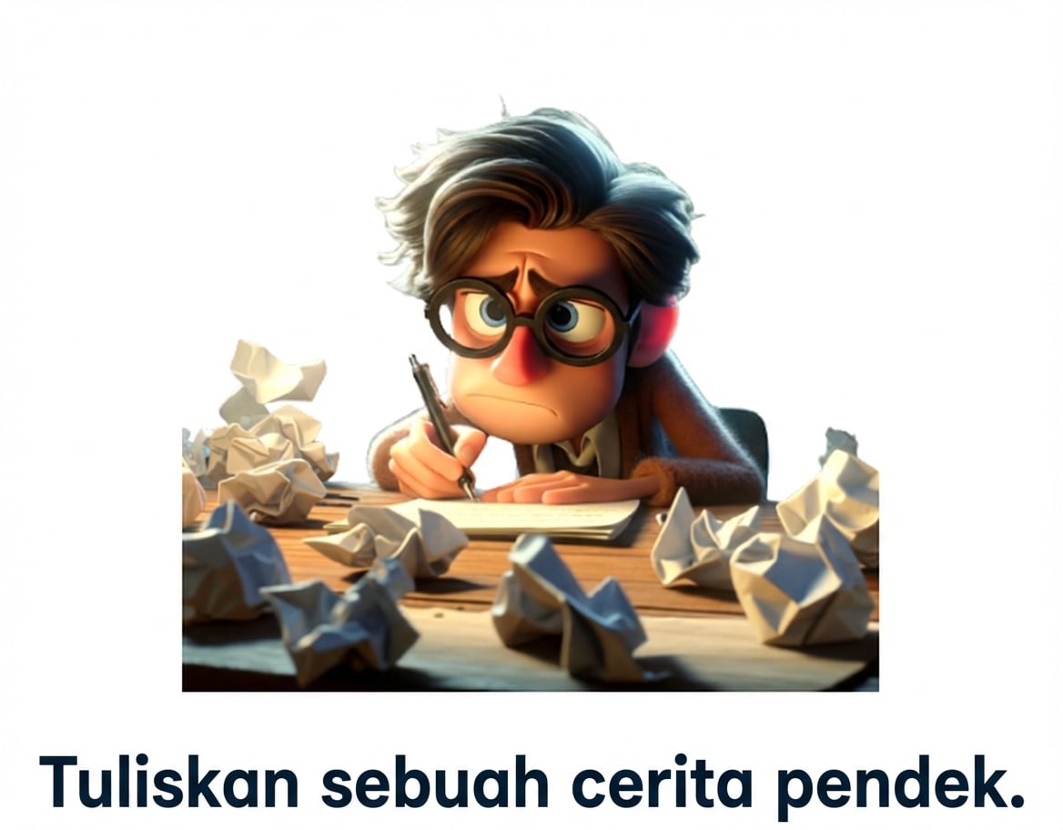 Orang bingung dan lelah dengan prompt "write me a short story"