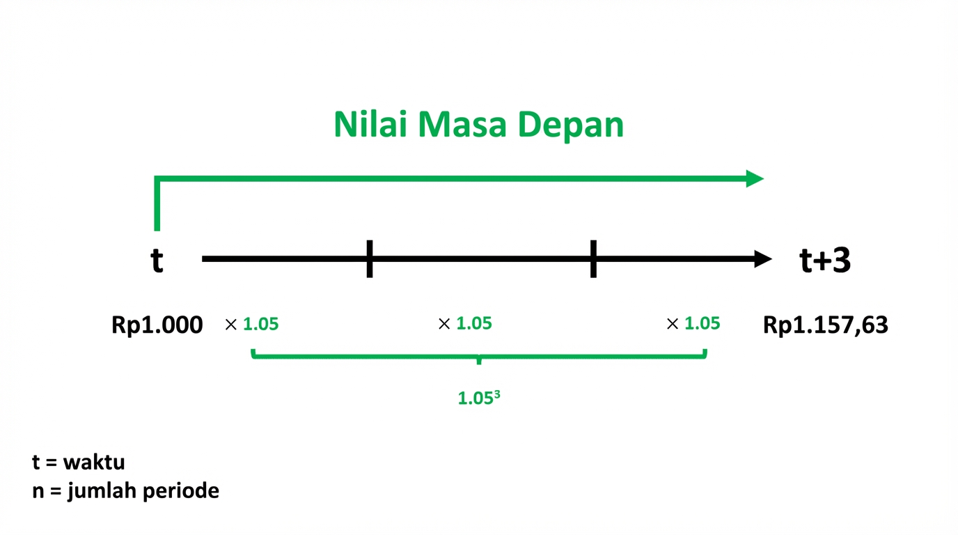 contoh perhitungan future value pada linimasa