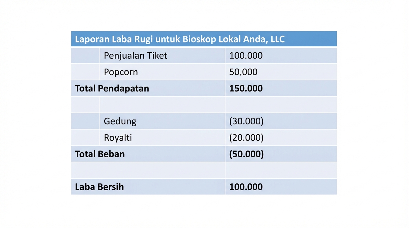 contoh laporan laba rugi