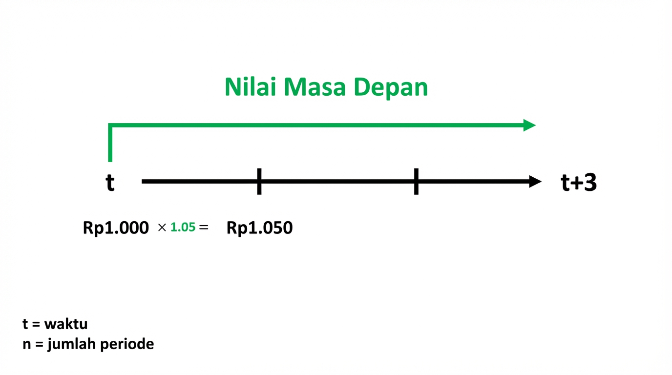 contoh perhitungan future value pada linimasa