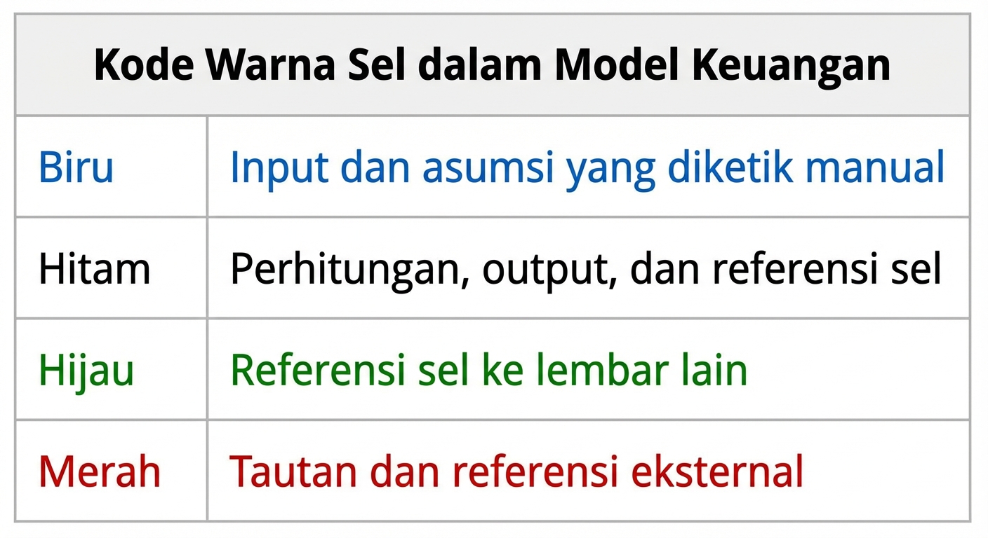 diagram pengodean warna dengan biru, hitam, hijau, dan merah