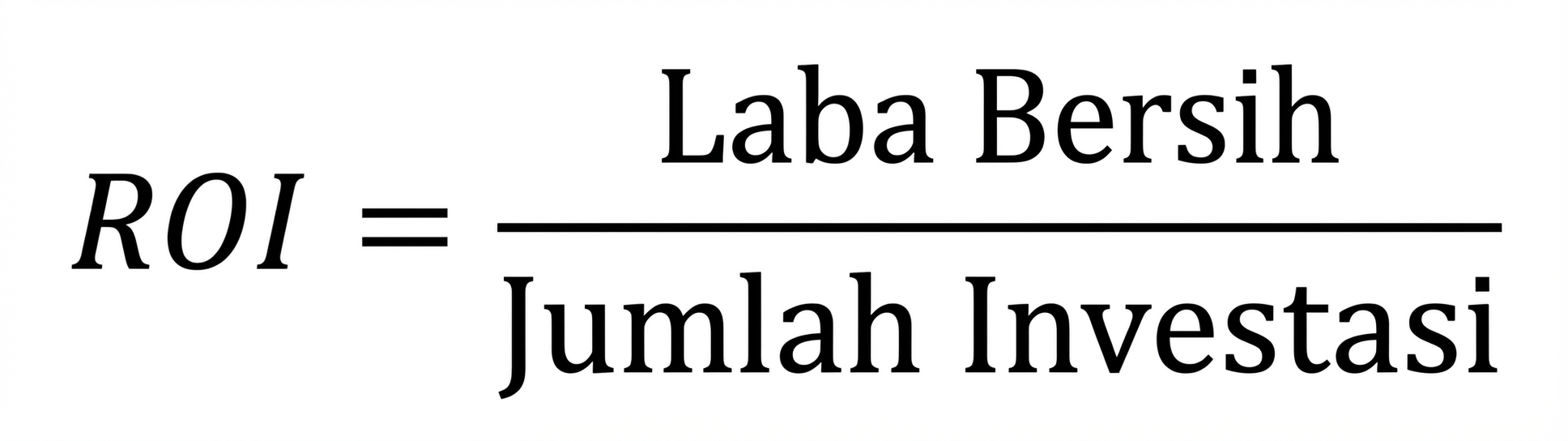 rumus return on investment