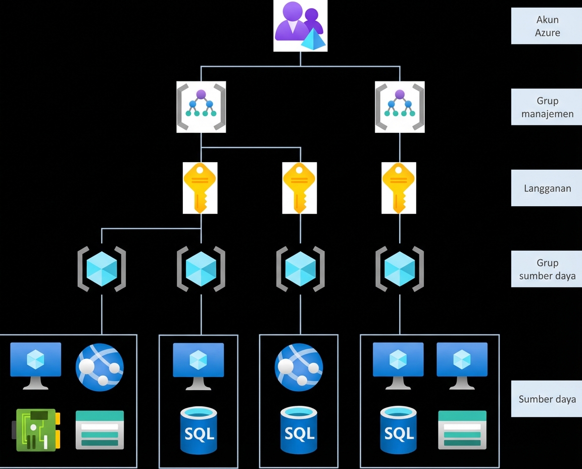 Struktur hierarkis Azure