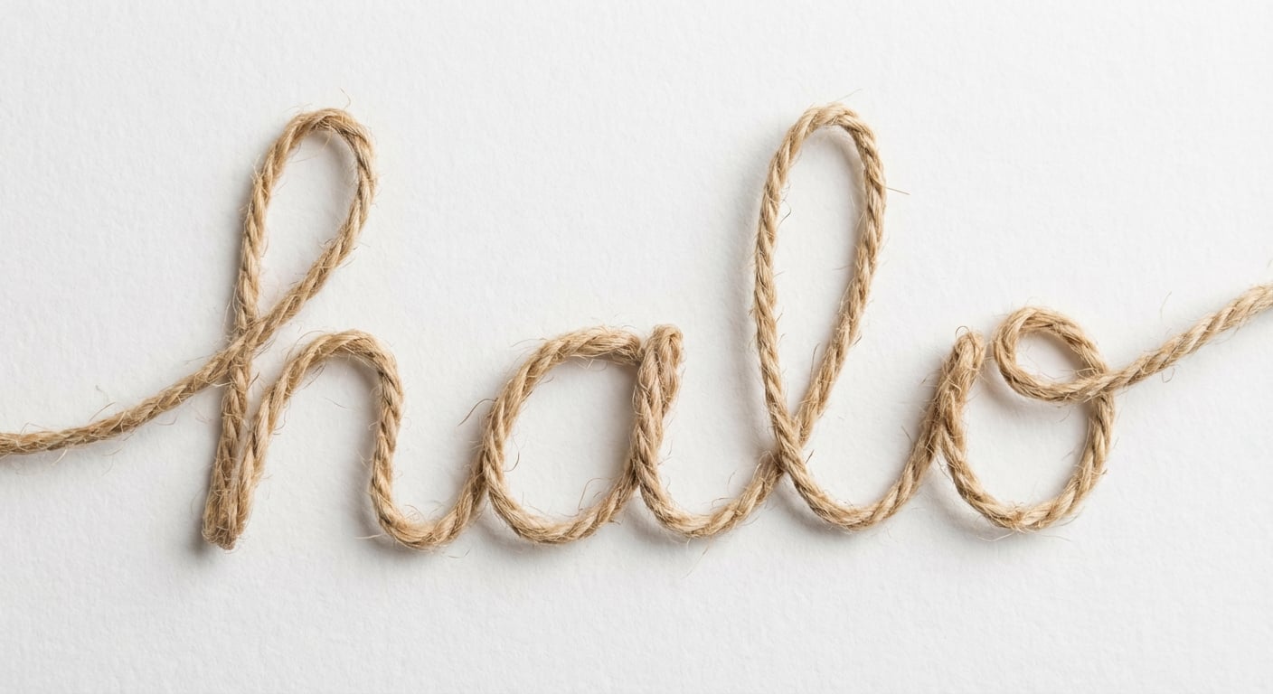 Halo tertulis dengan string