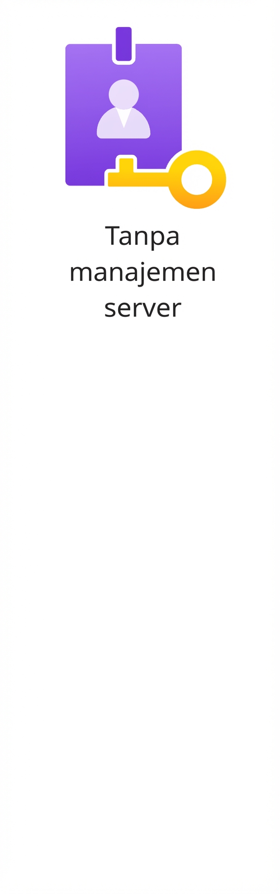 Ikon yang menampilkan tanpa pengelolaan server.