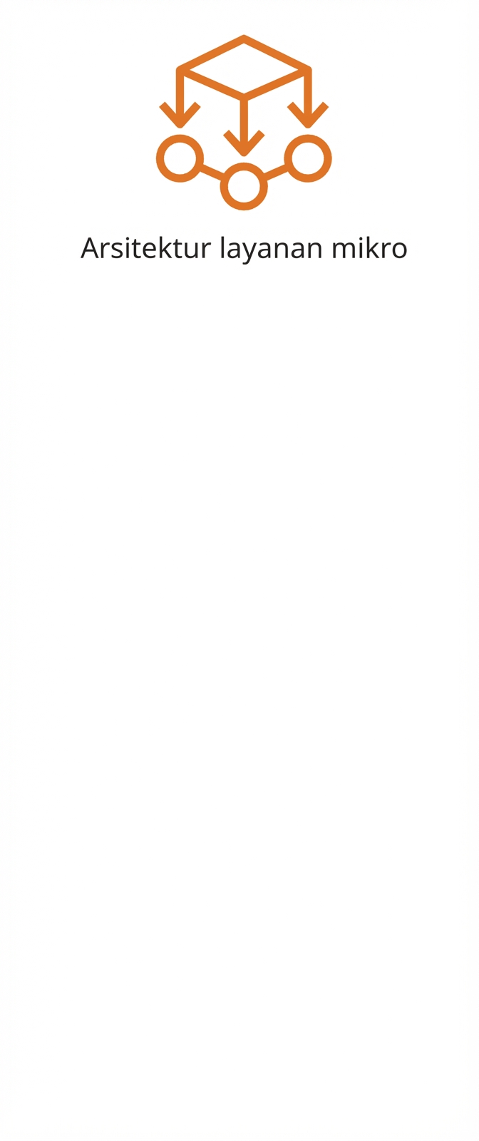 Ikon yang menampilkan arsitektur microservices