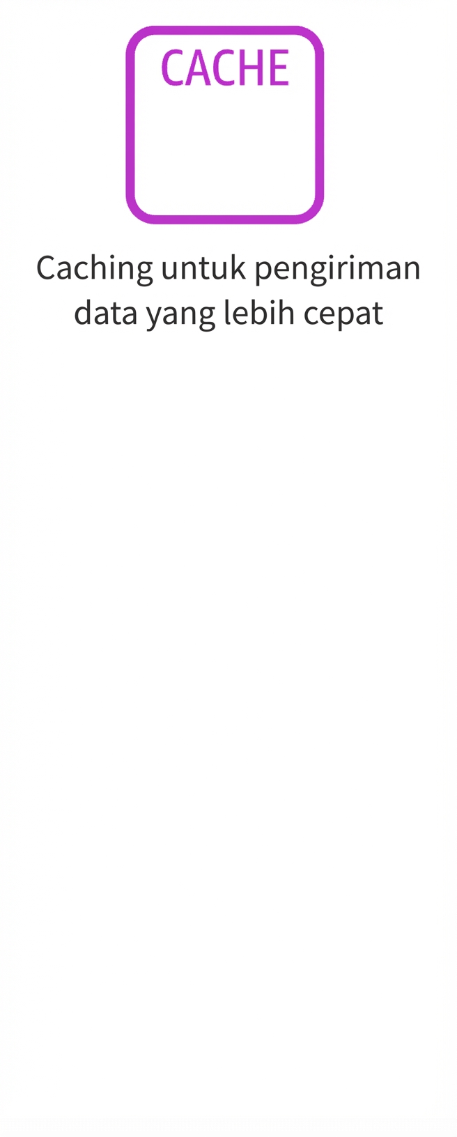 Ikon yang menunjukkan caching data.