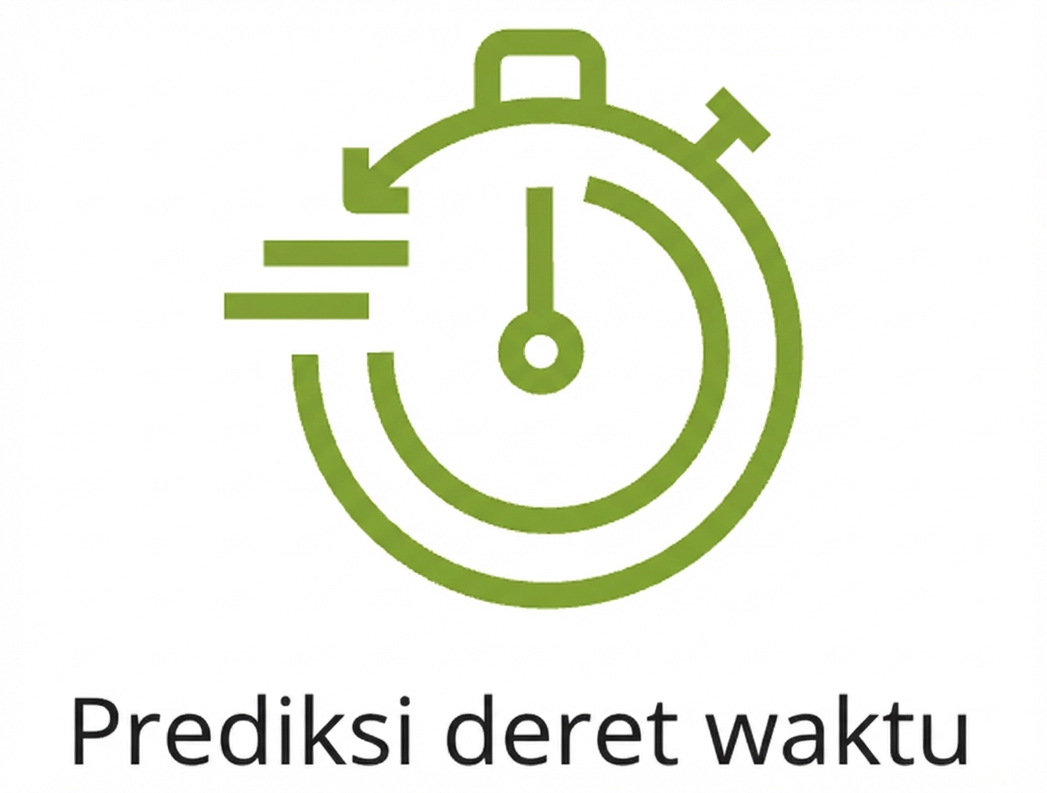 Ikon yang menampilkan prediksi deret waktu.