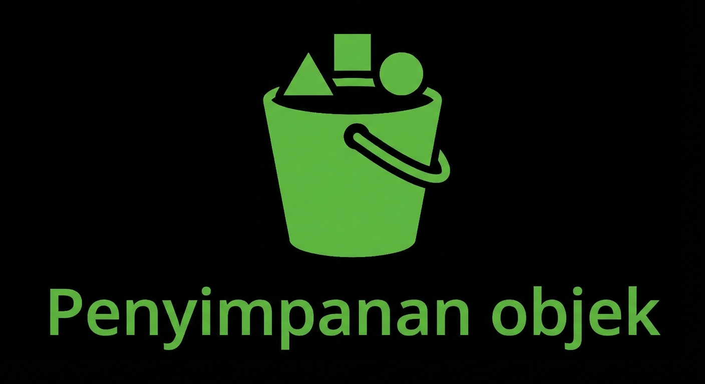 Ikon yang menampilkan object storage.