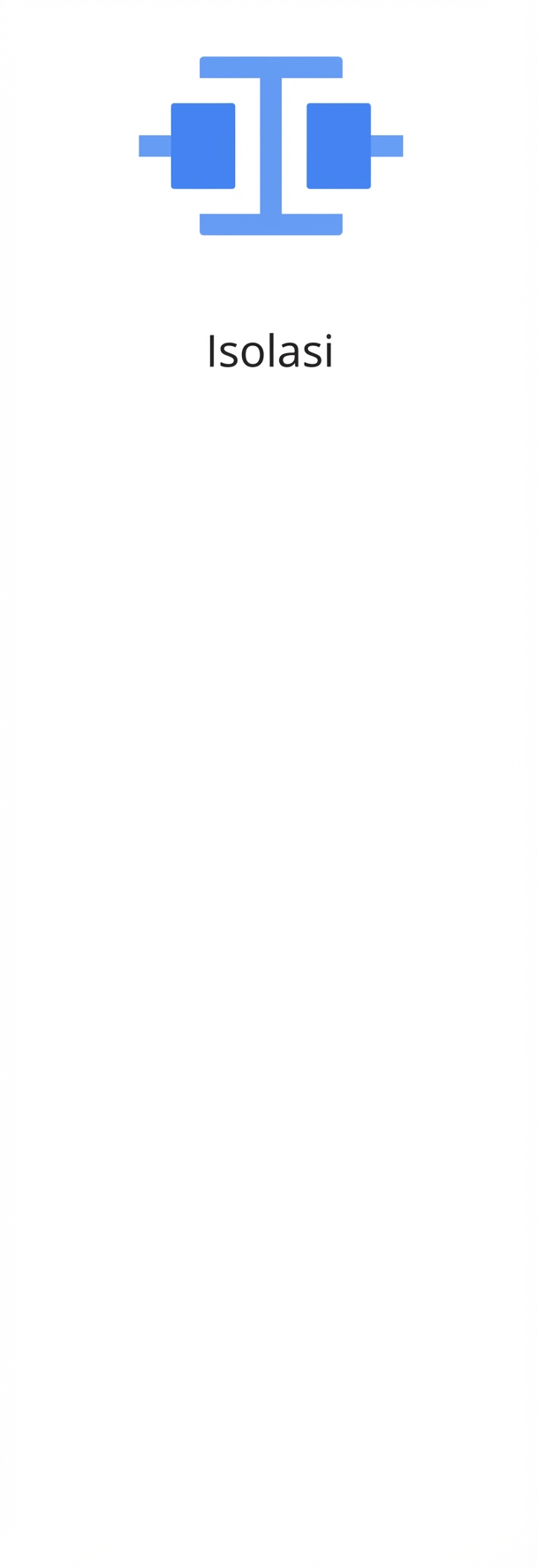 Ikon yang menampilkan isolasi.