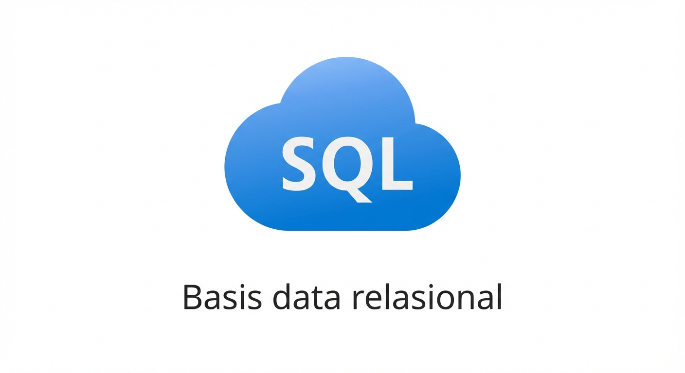 Ikon menampilkan database relasional.