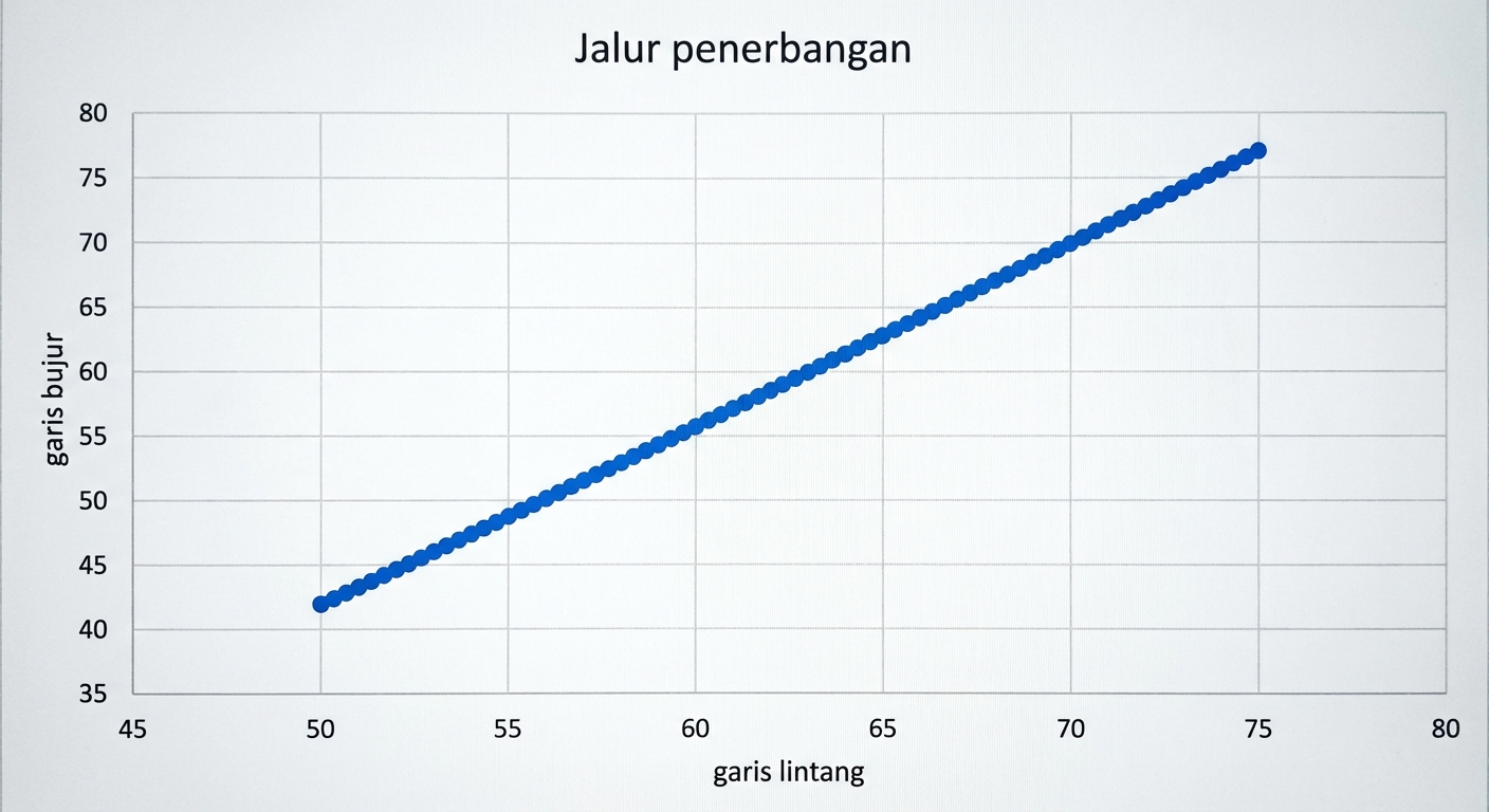 Scatter plot garis bujur vs garis lintang