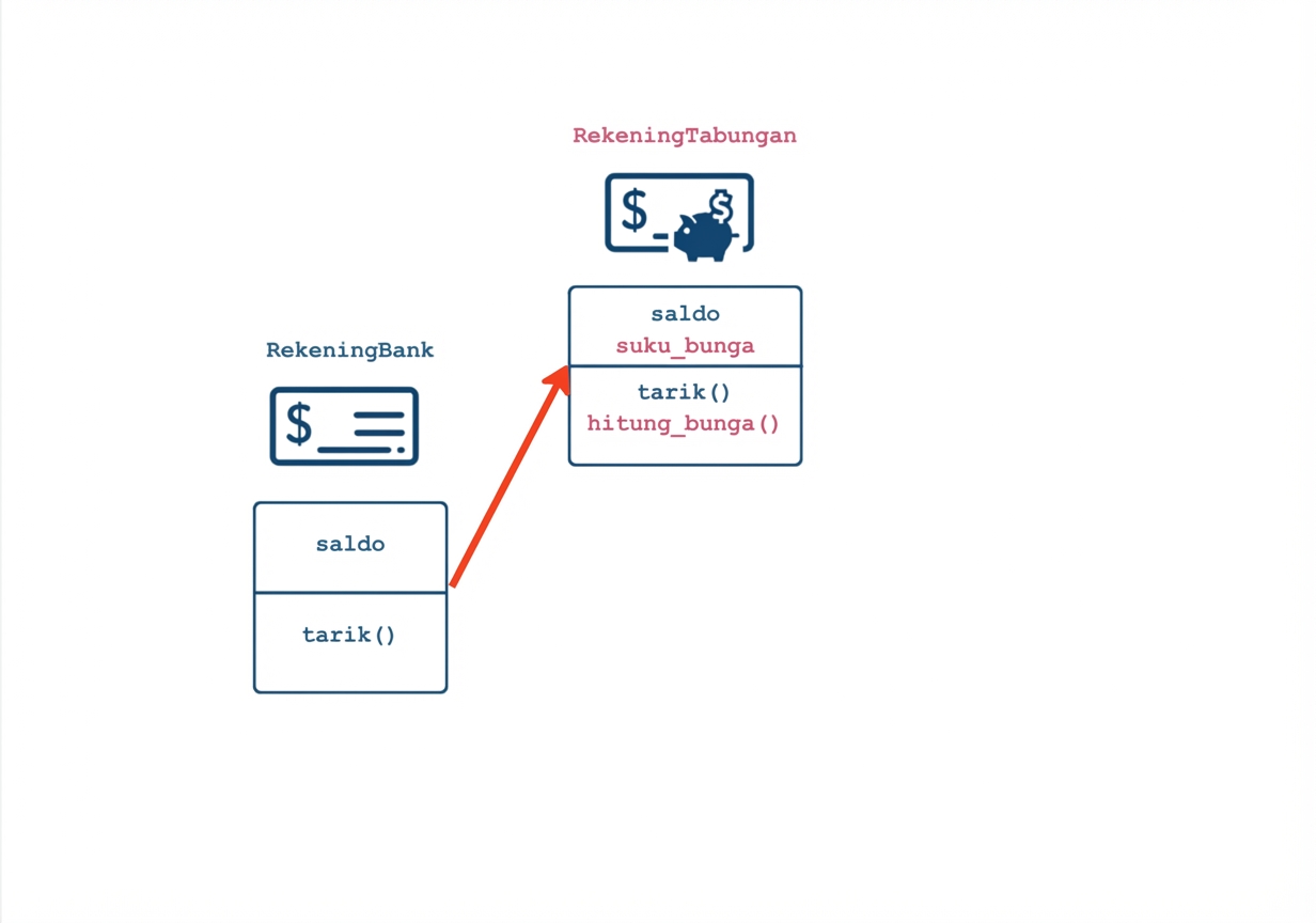 SavingsAccount mewarisi BankAccount