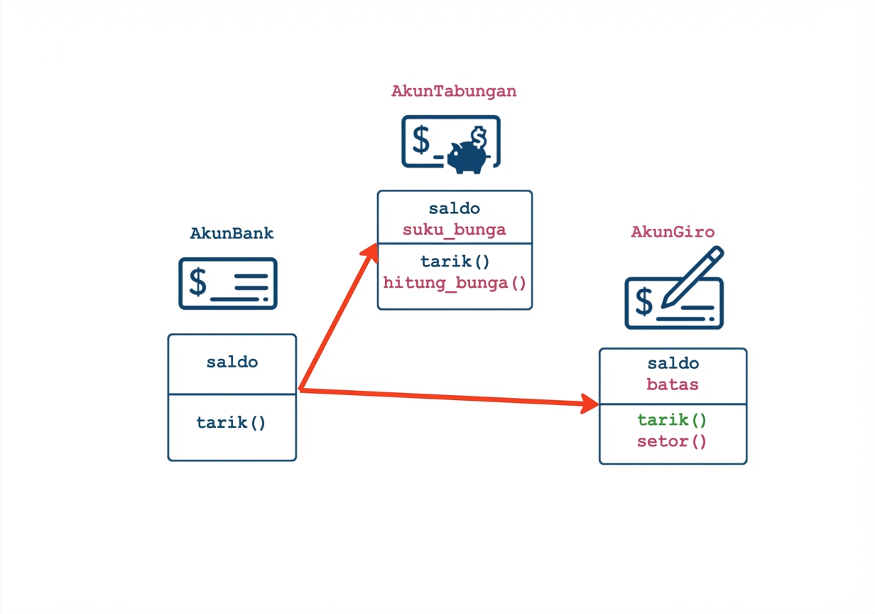 CheckingAccount juga mewarisi dari BankAccount