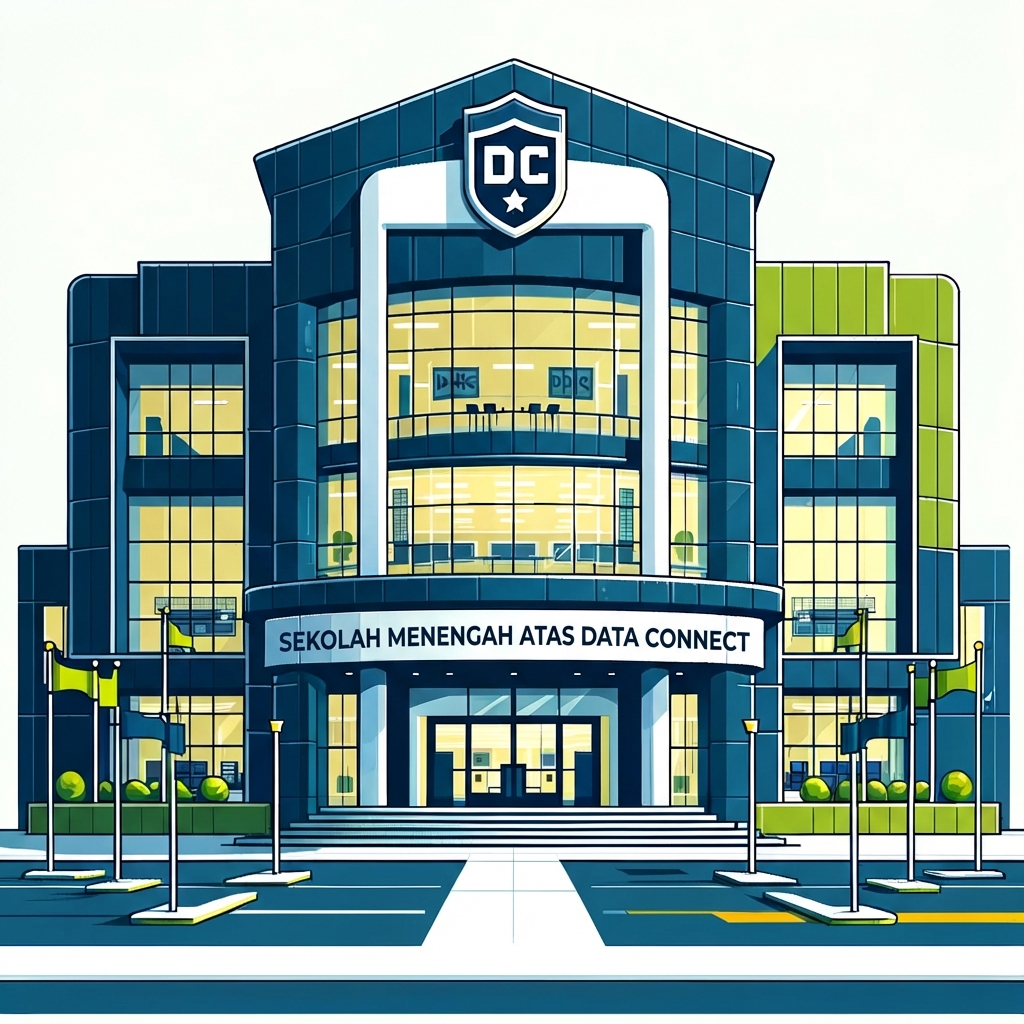 Gambar kartun gedung fiksi DC High School