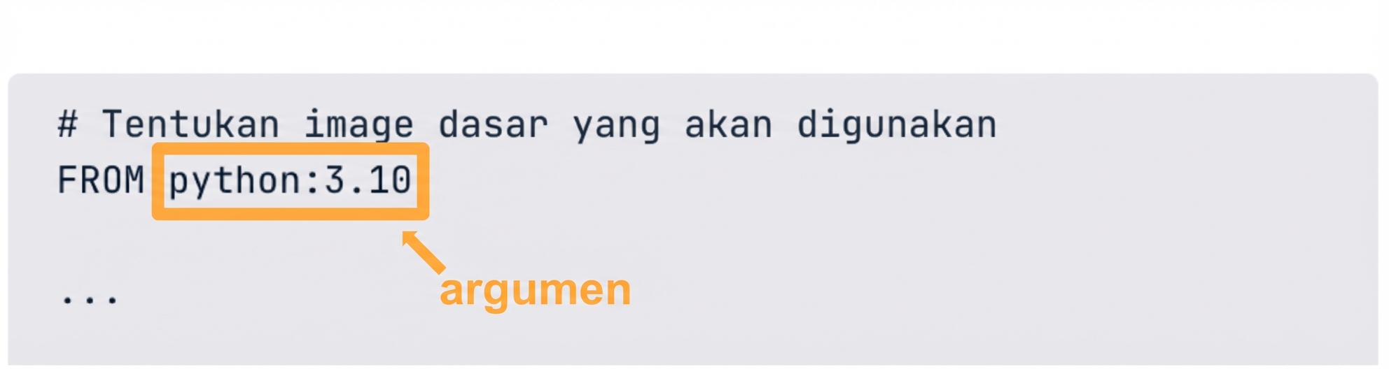 Dockerfile - Argumen dari instruksi Docker