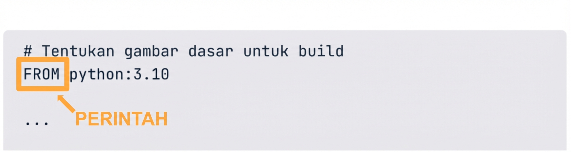 Dockerfile - Perintah dari instruksi Docker