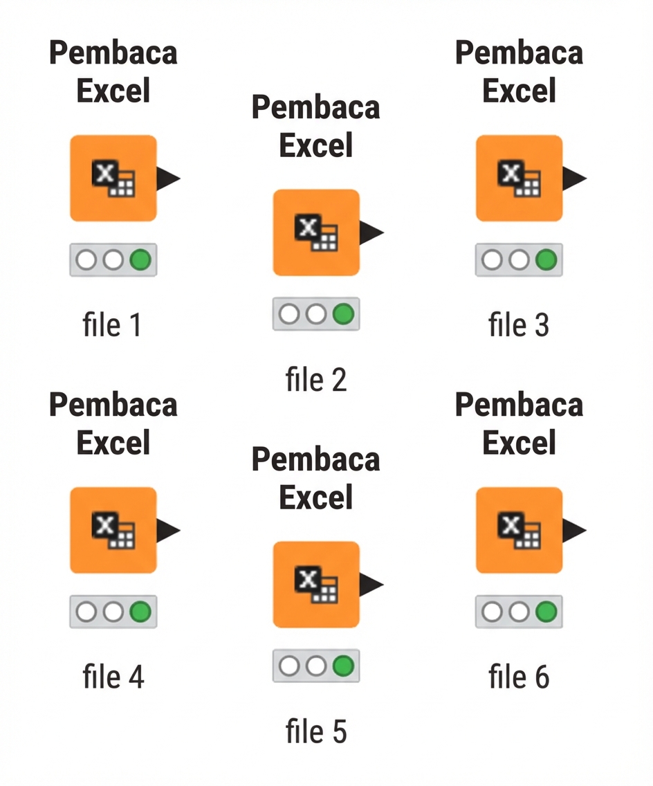 Beberapa node Excel Reader