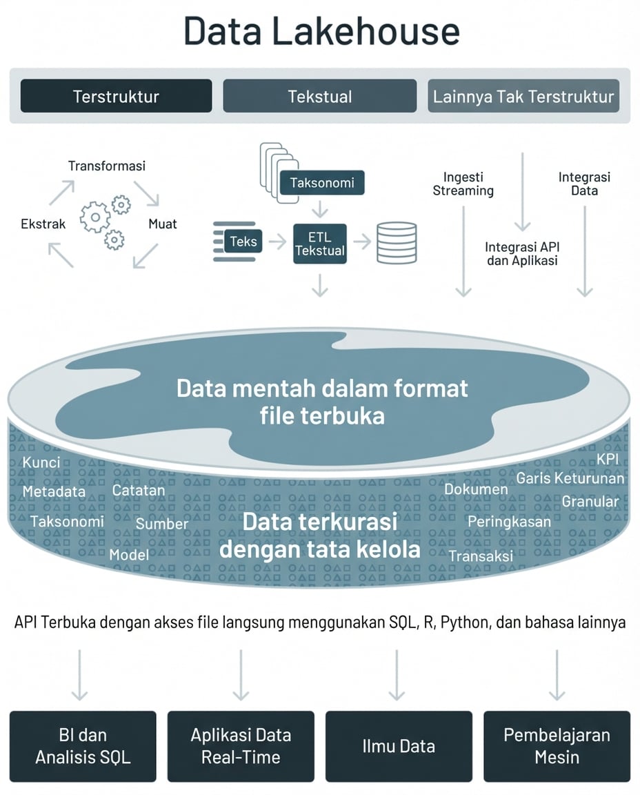 Diagram Tingkat-Tinggi Databricks Lakehouse