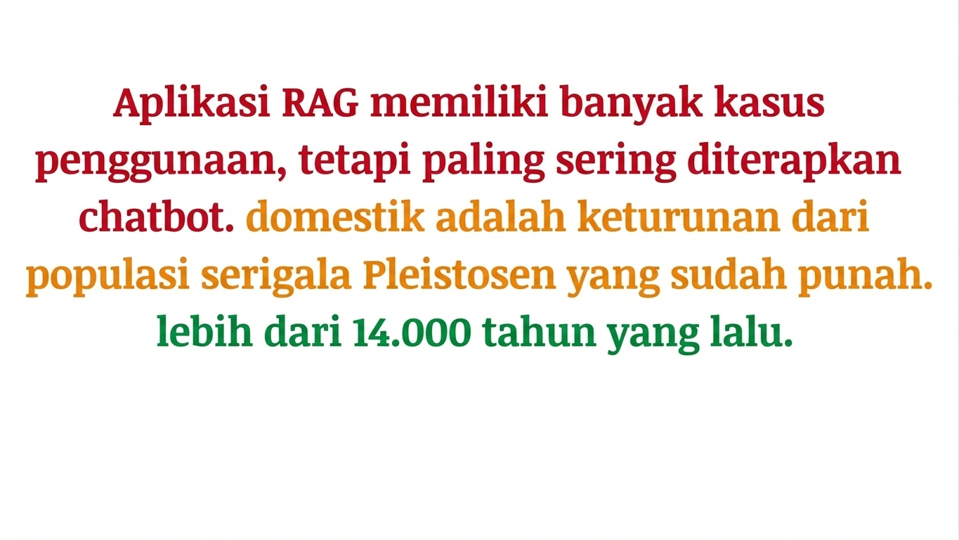 Paragraf dipecah menggunakan karakter atau token sehingga konteks hilang.
