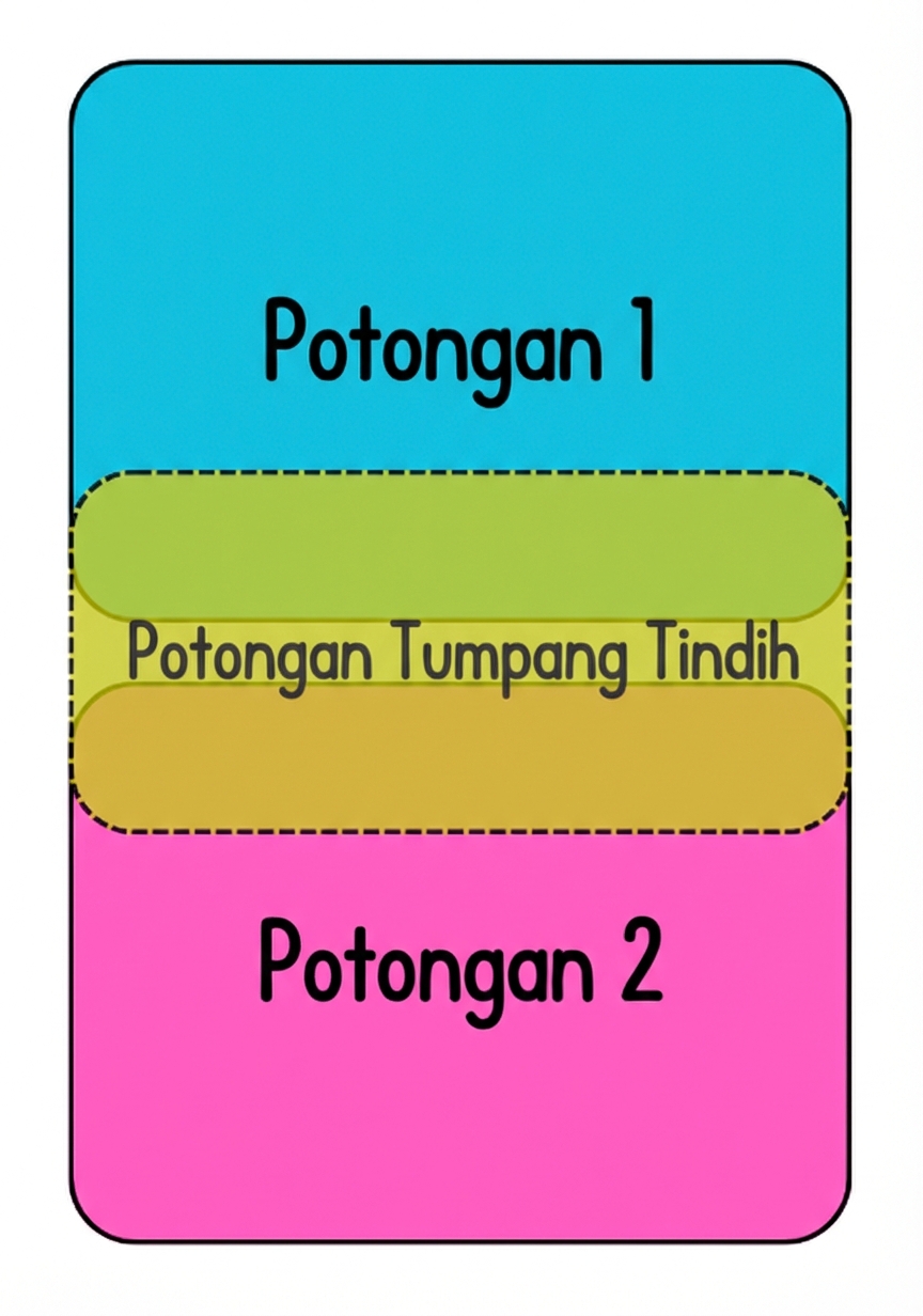 Dua chunk dengan area tumpang tindih yang disorot.