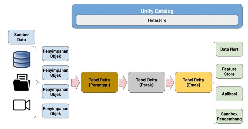 Diagram Alur Lakehouse