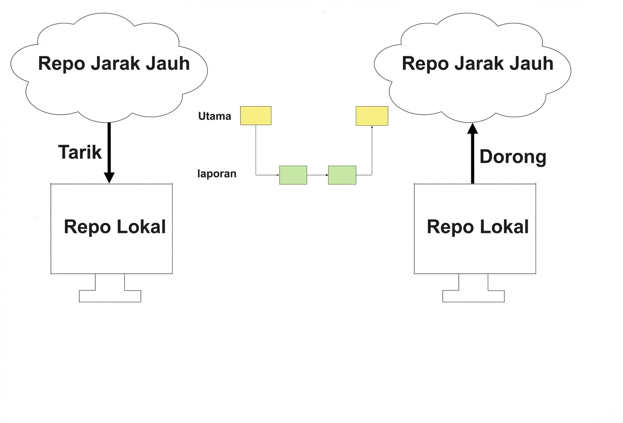 dorong repositori lokal yang diperbarui ke remote