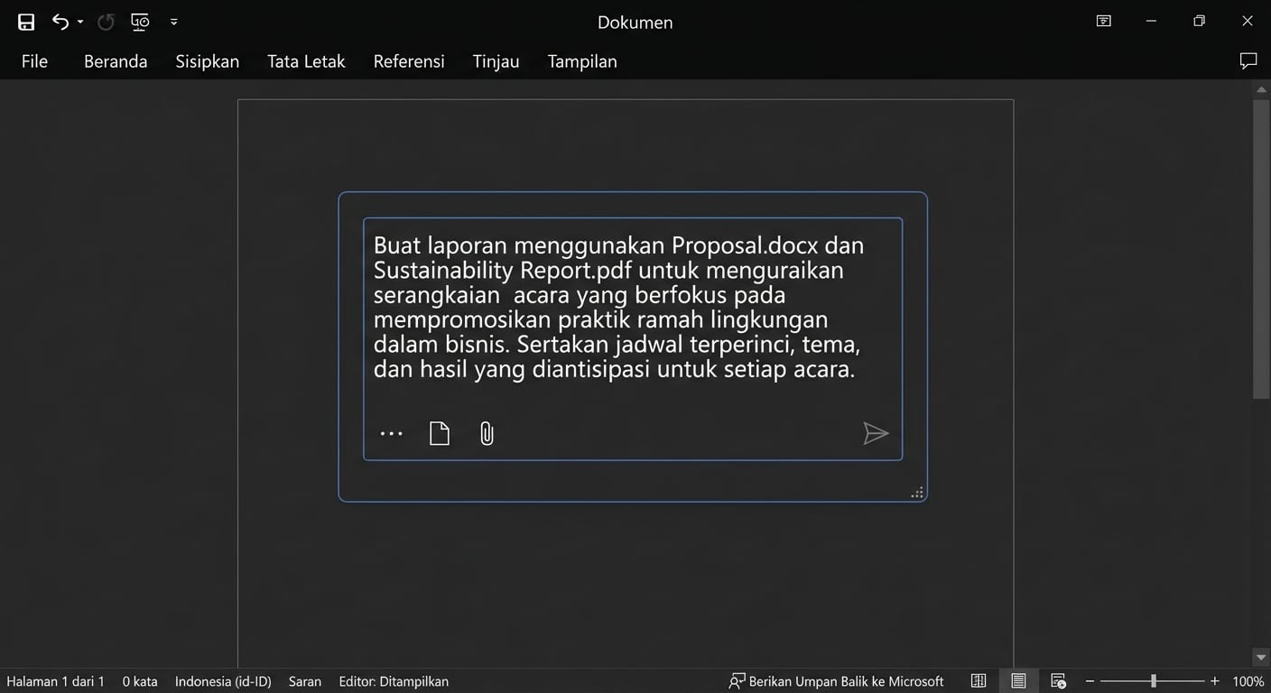 Prompt Copilot yang merujuk pada dua file