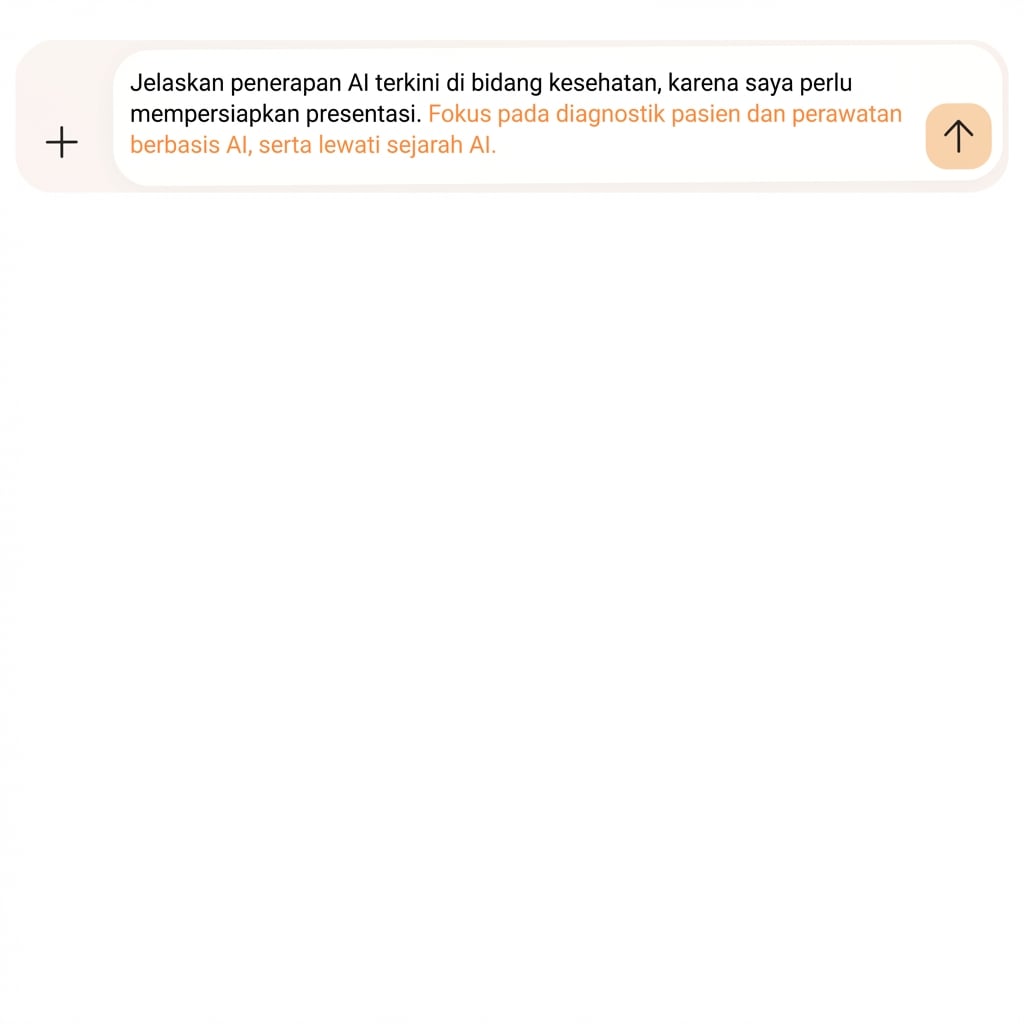 Teks ini menekankan agar fokus pada diagnosis pasien dan pengobatan berbasis AI, dan mengabaikan sejarah AI.