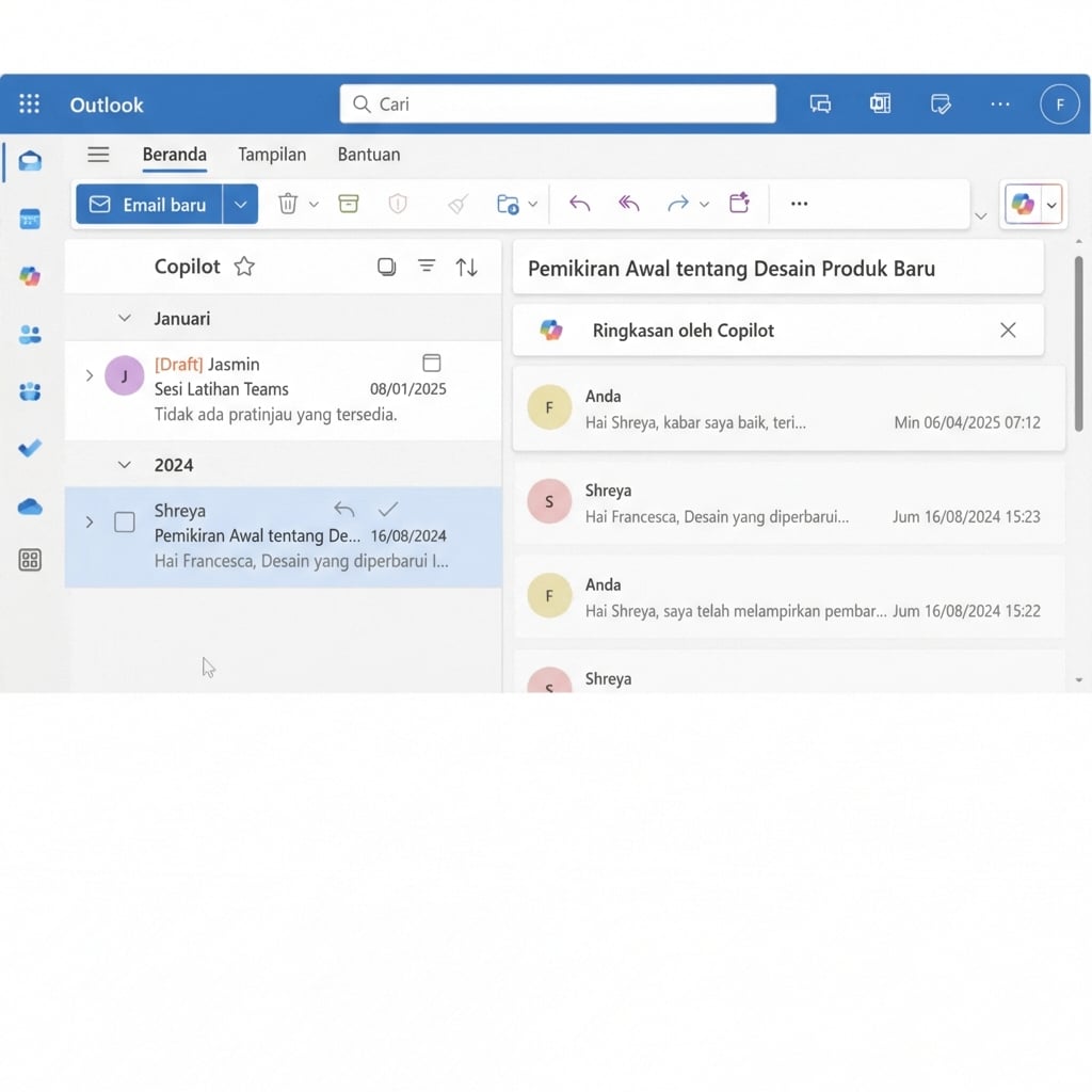 Sebuah percakapan email yang panjang antara dua rekan kerja, yakni seorang manajer produk dan seorang desainer utama.