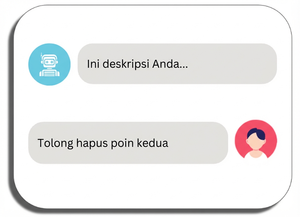 Meminta alat untuk melakukan iterasi dengan pengeditan lebih lanjut