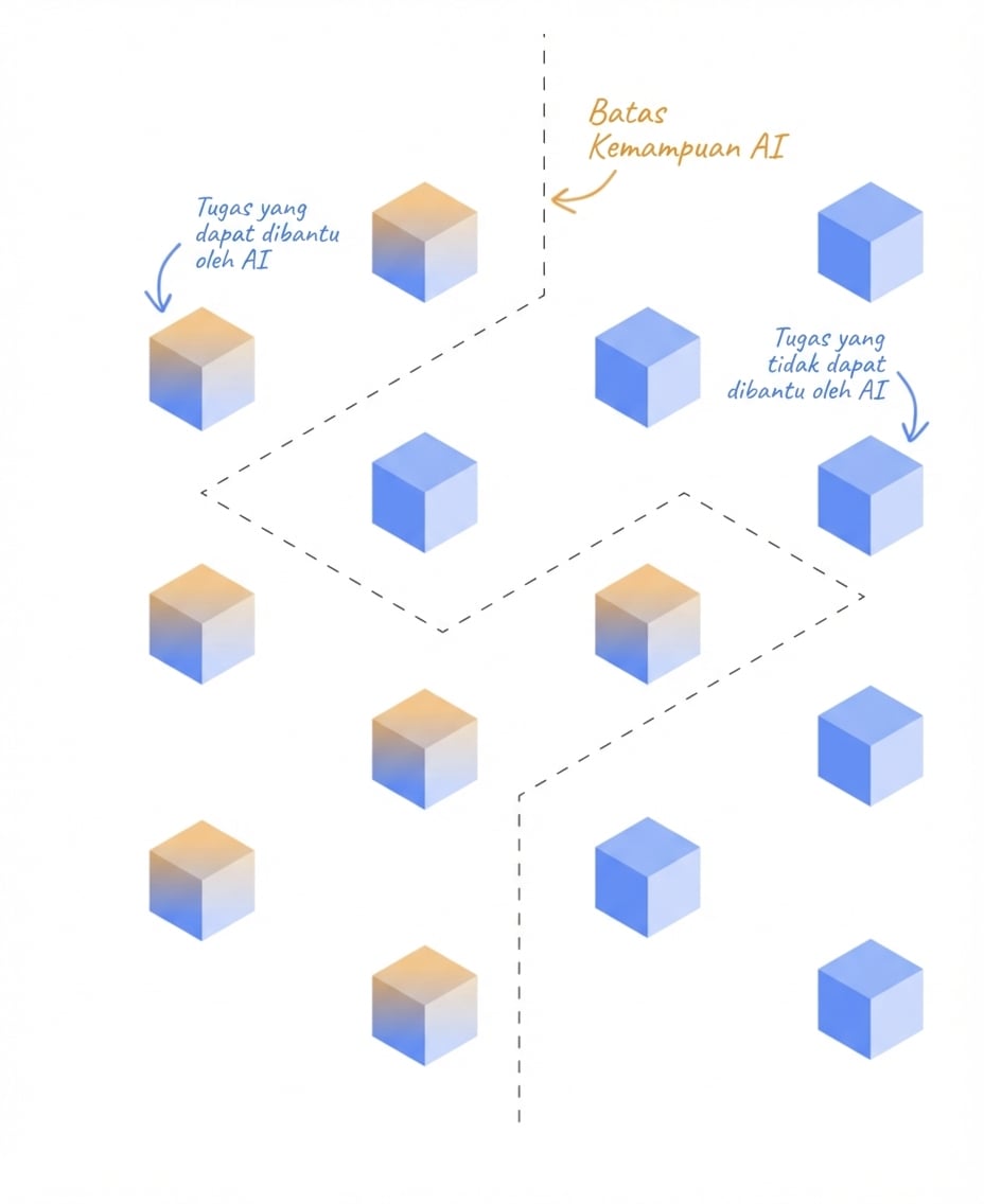 Tugas yang bisa dan tidak bisa diselesaikan AI dipisahkan oleh batas.
